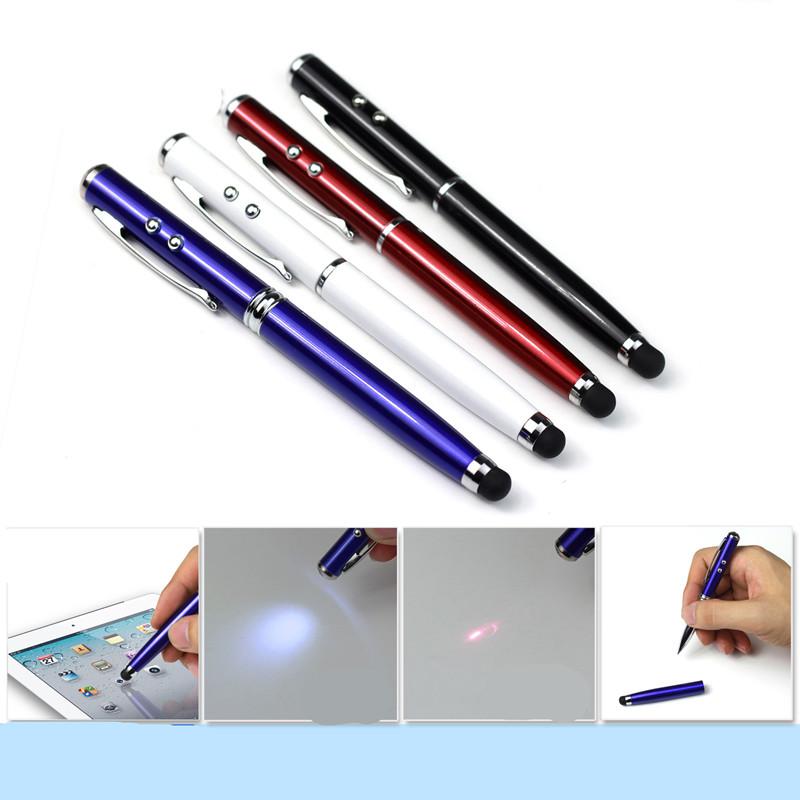 Stylus Pen with Laser Pointer and Flashlight