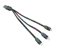 Charging 3in1 USB cable with full-area printing UC024