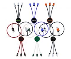 Charging USB cable LED 3in1 UC034