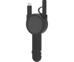 USB car charger 3in1