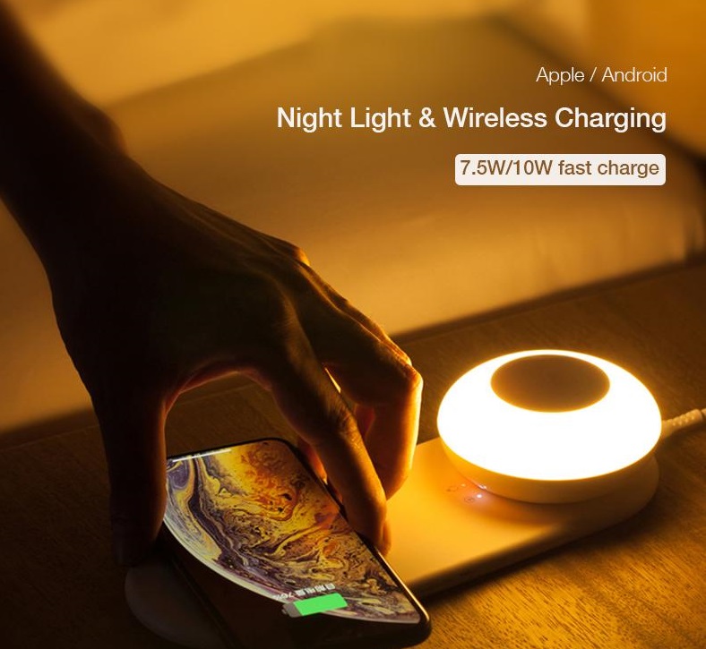 Wireless charger with night light deals
