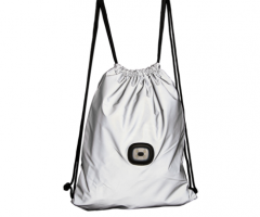 Reflective bag with LED light