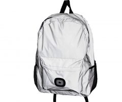 Reflective backpack with LED light