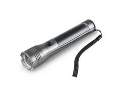 Aluminum solar rechargeable LED flashlight