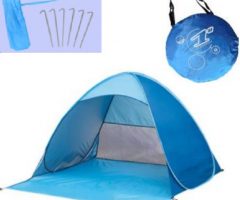 Beach self-folding tent