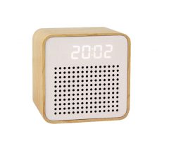 Wooden alarm clock cube