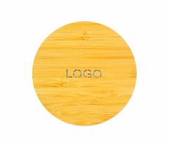 Wooden wireless charger with LED backlight