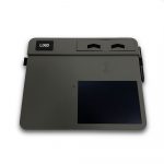 Mouse pad with wireless charging and LCD