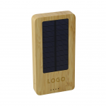 Solar Bamboo Power Bank 10000mAh