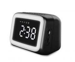 Alarm clock radio with speaker