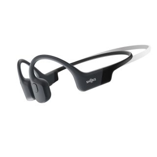Shokz OpenRun USB-C Mini, Bluetooth headphones in front of the ears