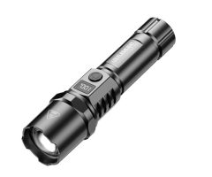 Portable LED flashlight with zoom