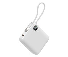 Compact 10000mAh power bank with LED display