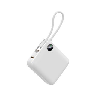 Compact 10000mAh power bank with LED display