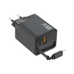 Charging adapter 65W with built-in USB-C cable