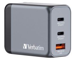 Verbatim GaN Travel Adapter GNC-65, 2xUSB-C PD 65W