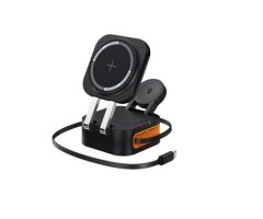 Foldable 3-in-1 magnetic wireless charger