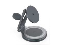 3-in-1 magnetic wireless charger with a rotating stand